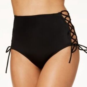 SUNDAZED Black Side Tie Bikini Swimsuit Bottoms